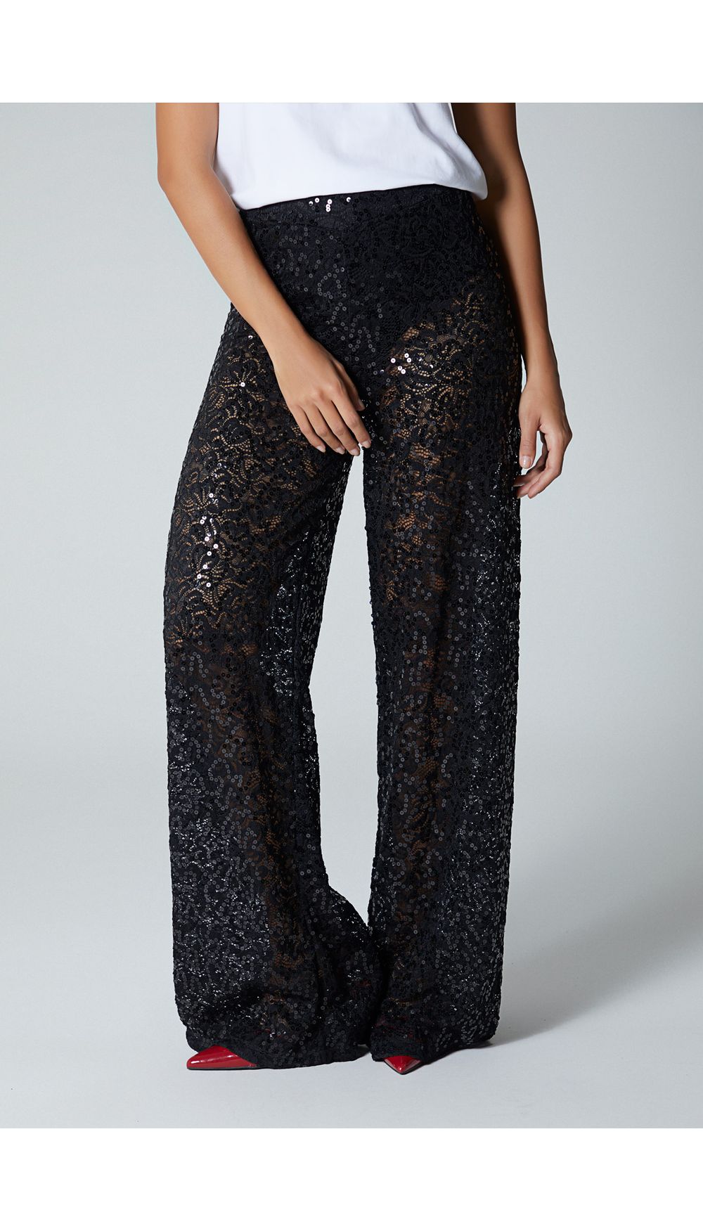 Pantalon palazo para mujer tiro alto
