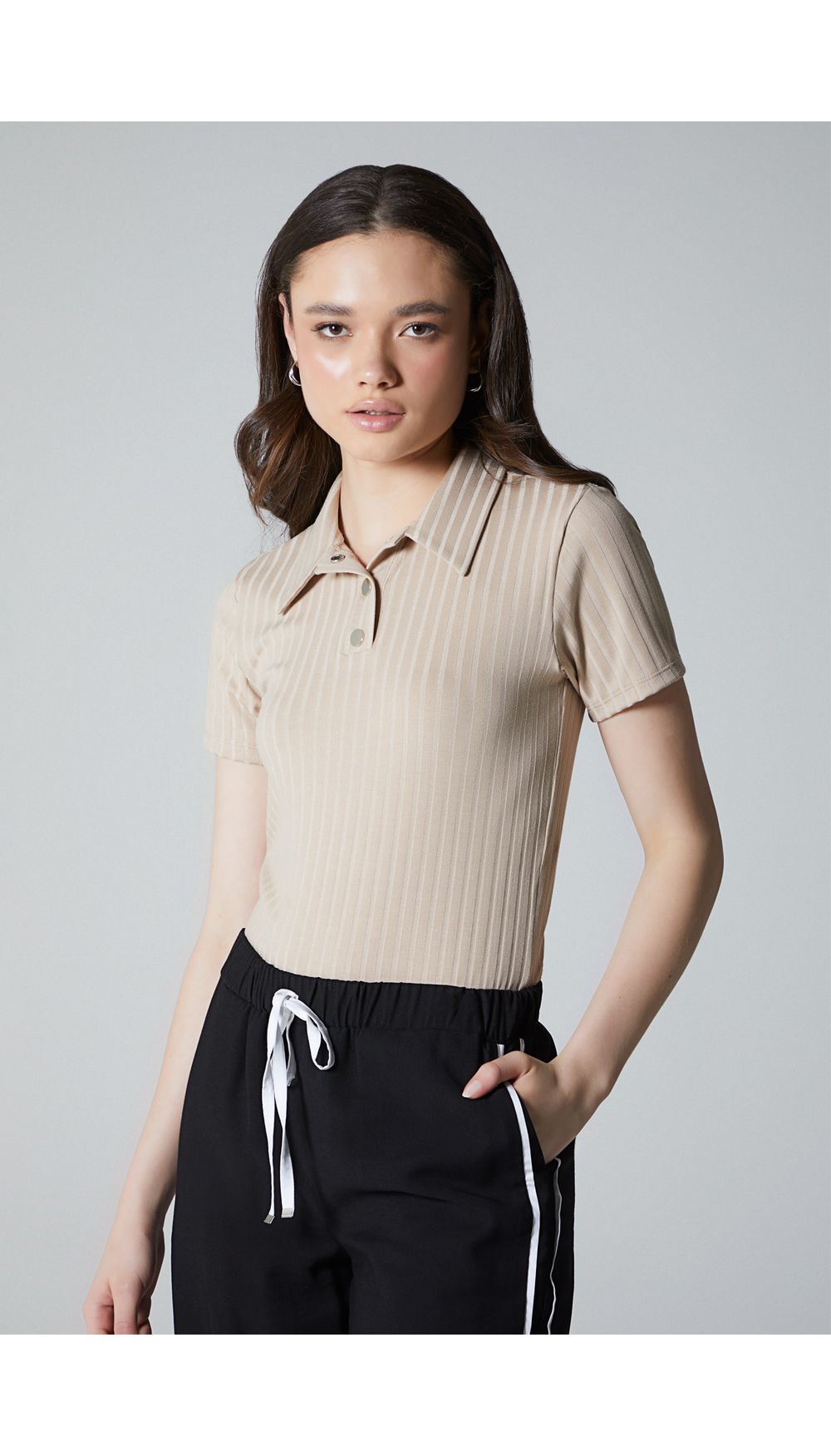 Blusa para mujer polo manga corta