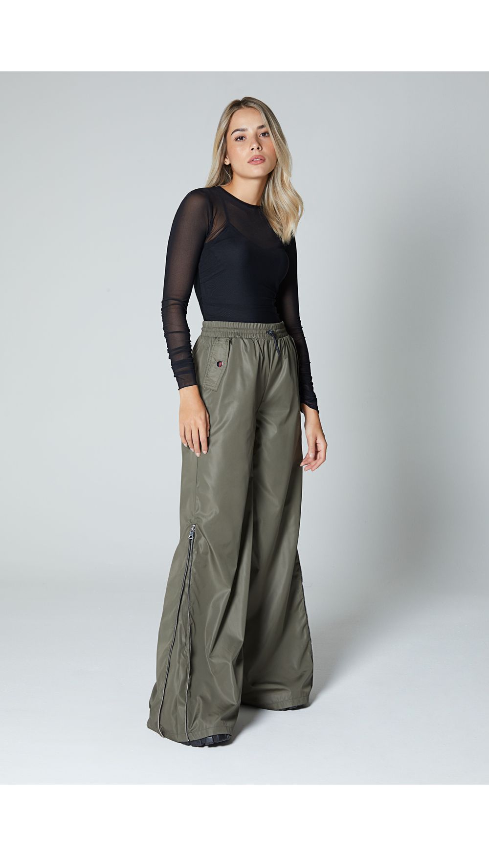 Pantalon palazo para mujer tiro medio