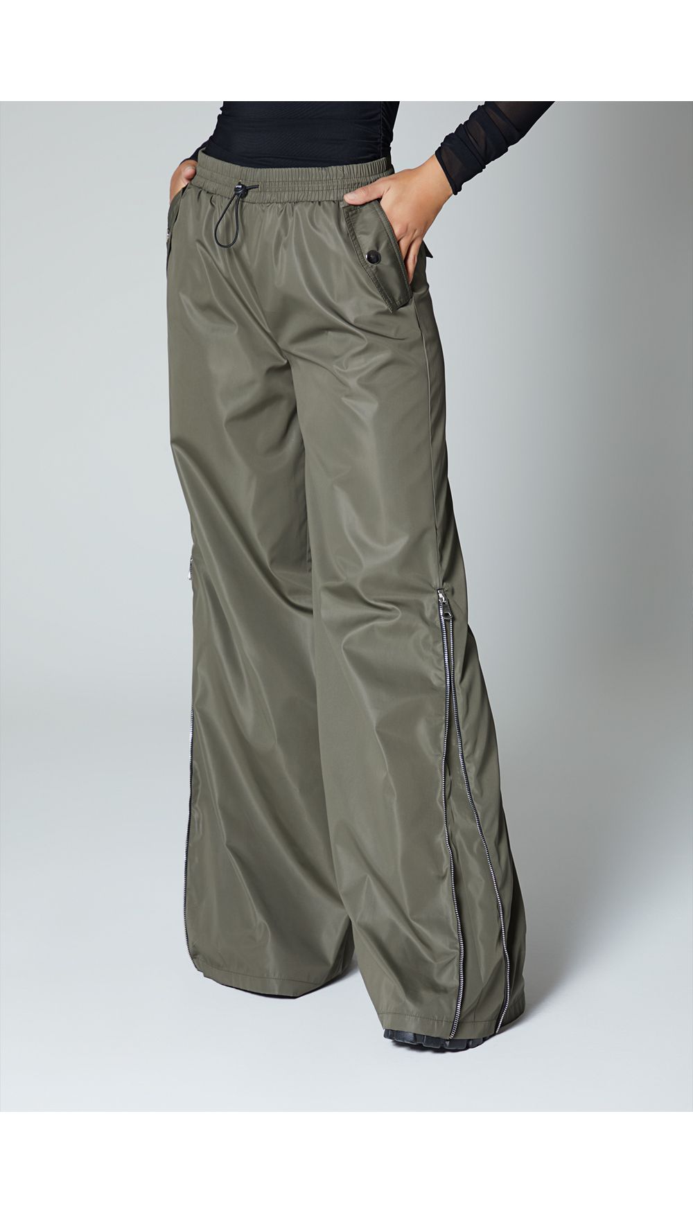 Pantalon palazo para mujer tiro medio