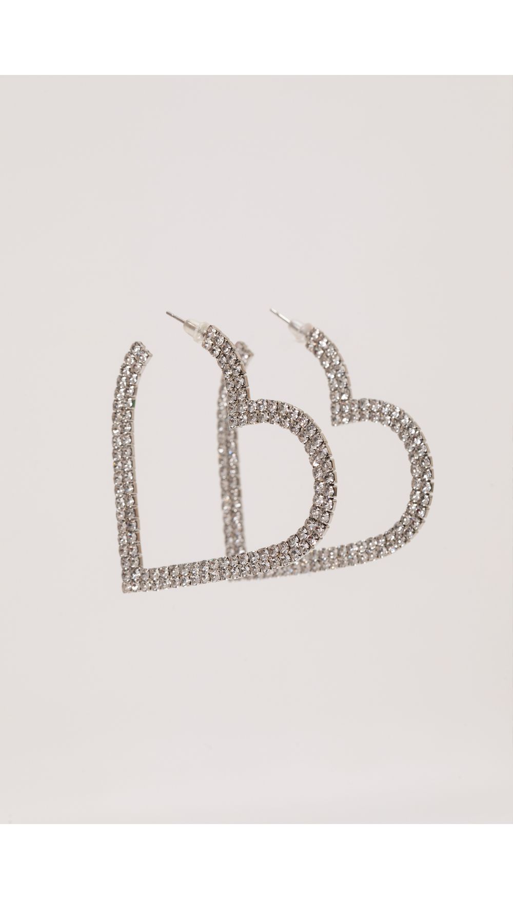 Aretes maxi en forma de corazón