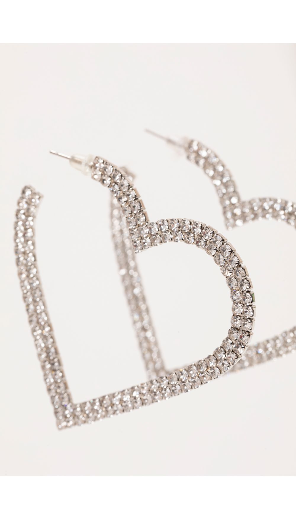 Aretes maxi en forma de corazón