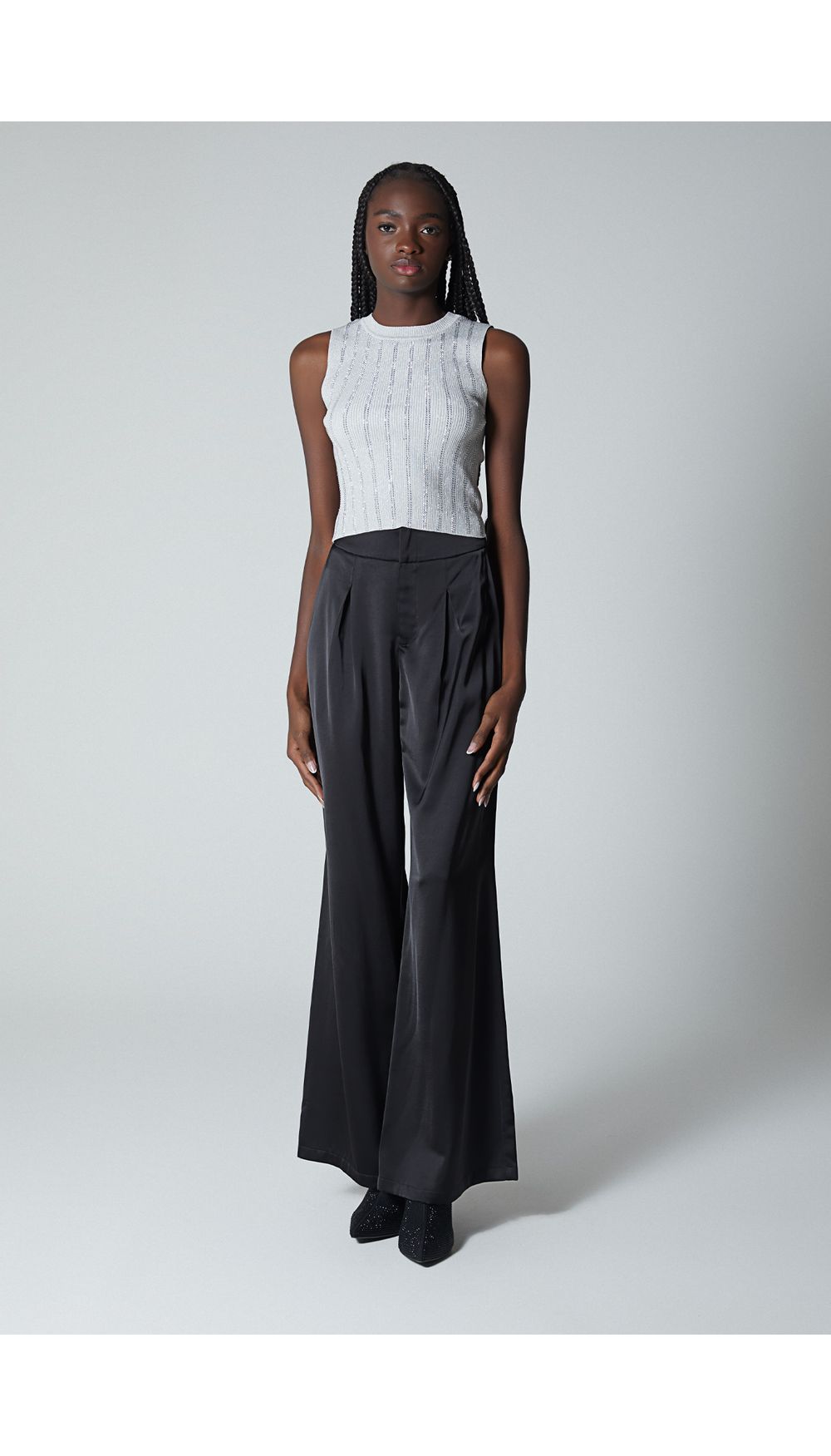 Pantalo palazo para mujer tiro alto alto