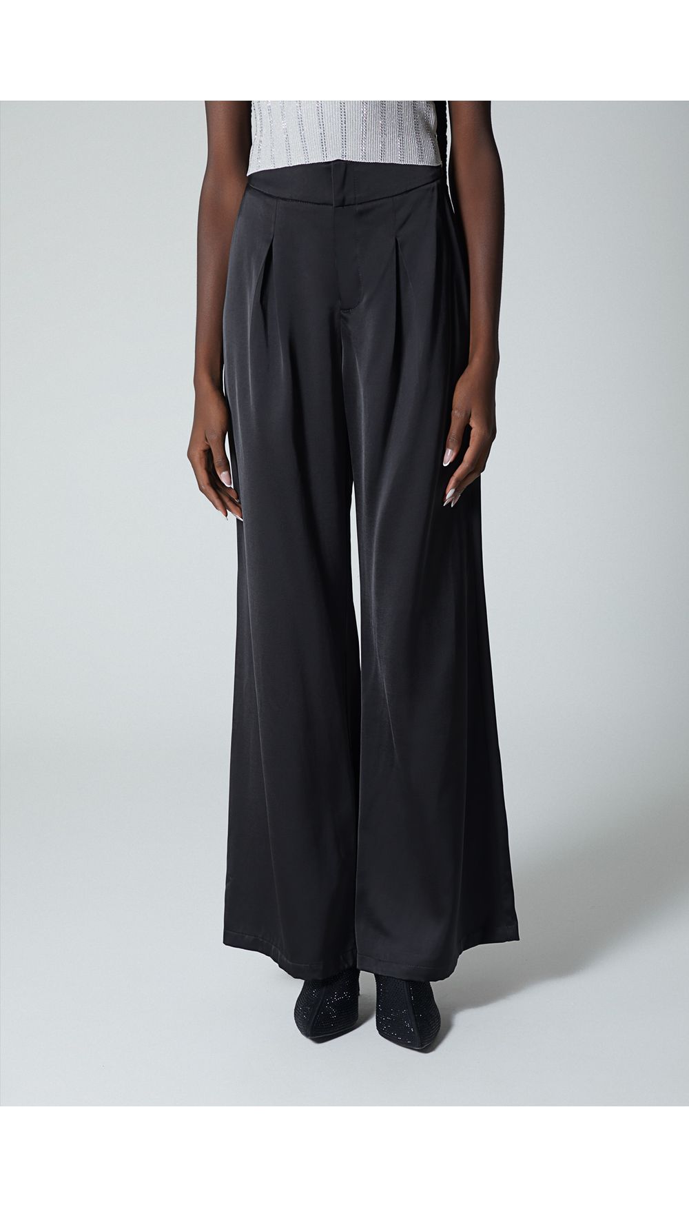 Pantalo palazo para mujer tiro alto alto