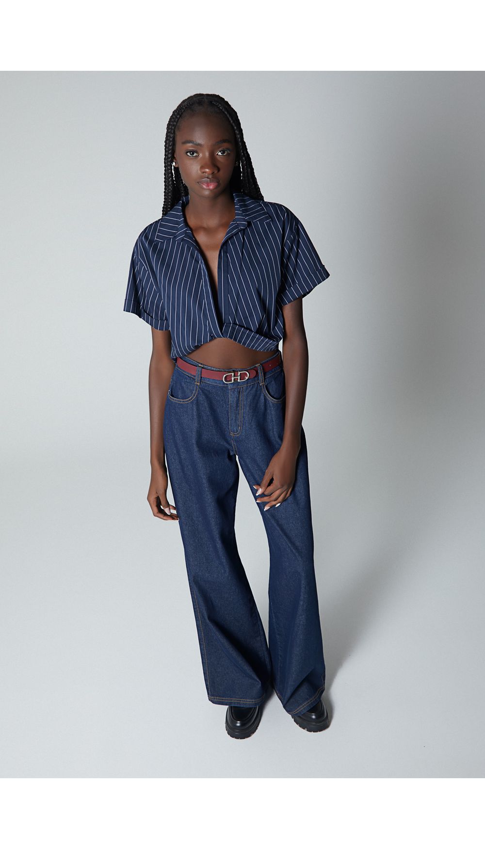 Blusa crop para mujer manga corta