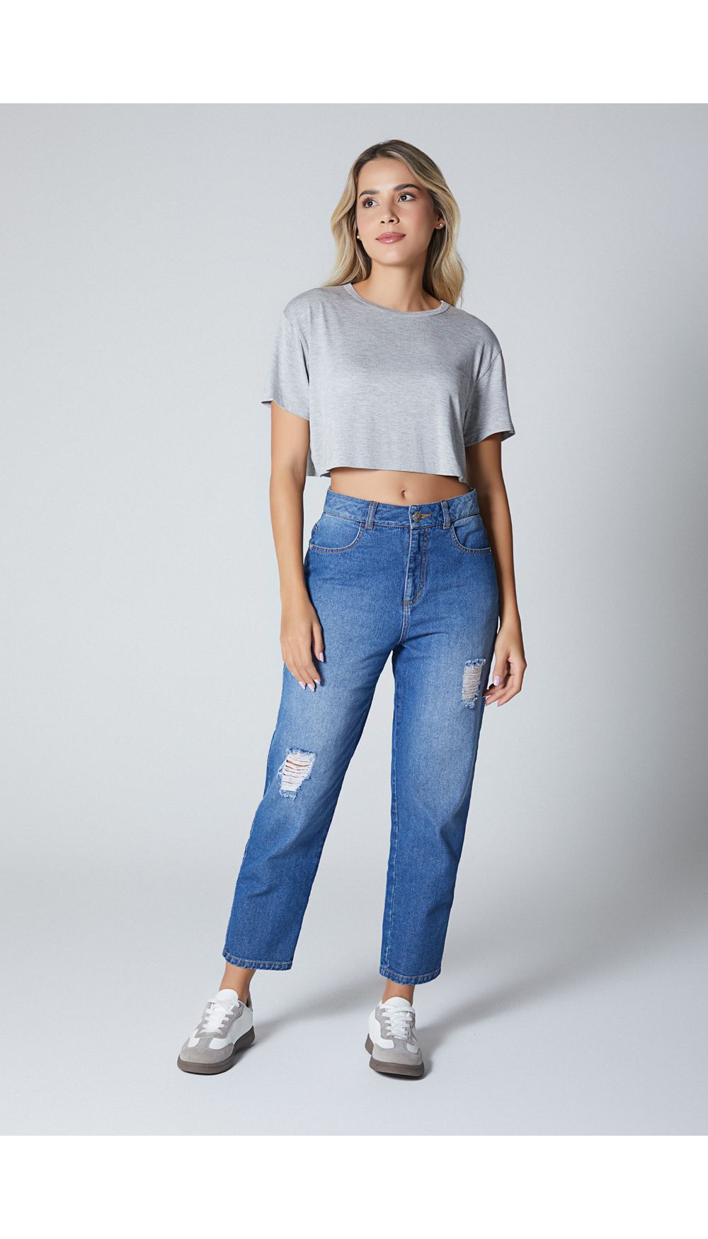 Camiseta tipo boxy para mujer