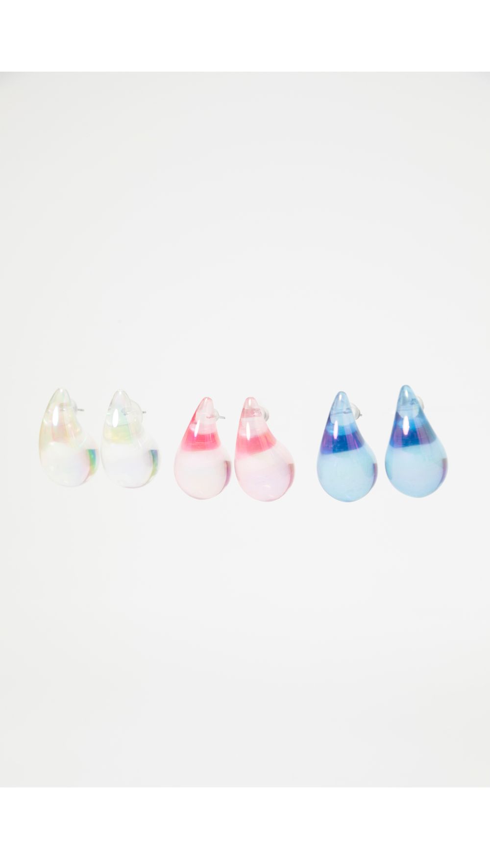 Set de aretes chunky en forma de gota