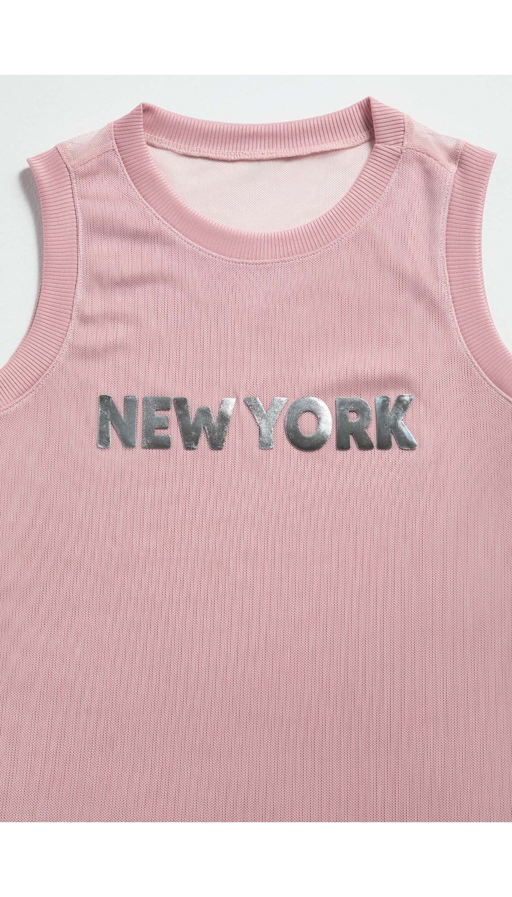 Blusa manga sisa en malla para niña