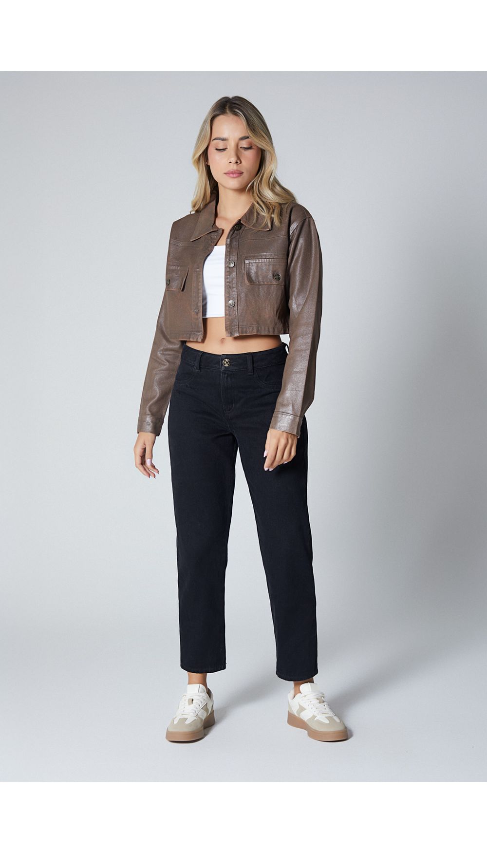 Chaqueta para mujer con foil