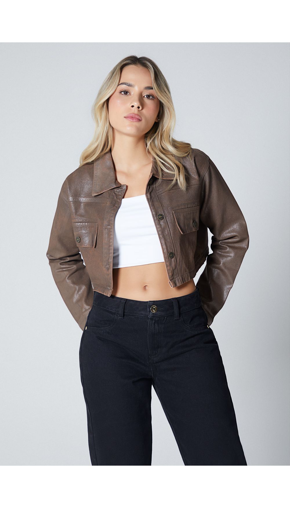 Chaqueta para mujer con foil