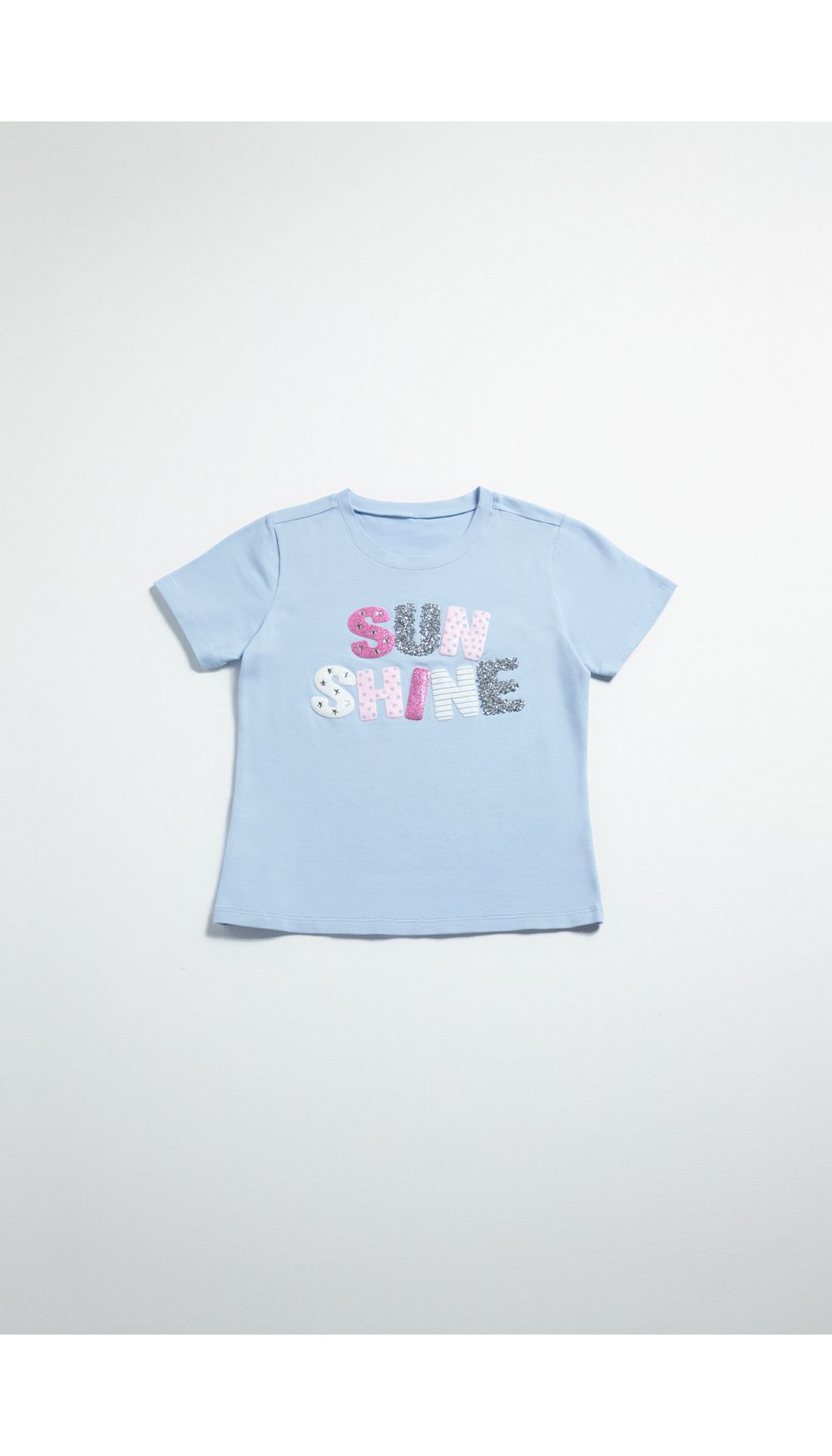 Camiseta estampada con apliques para niñ