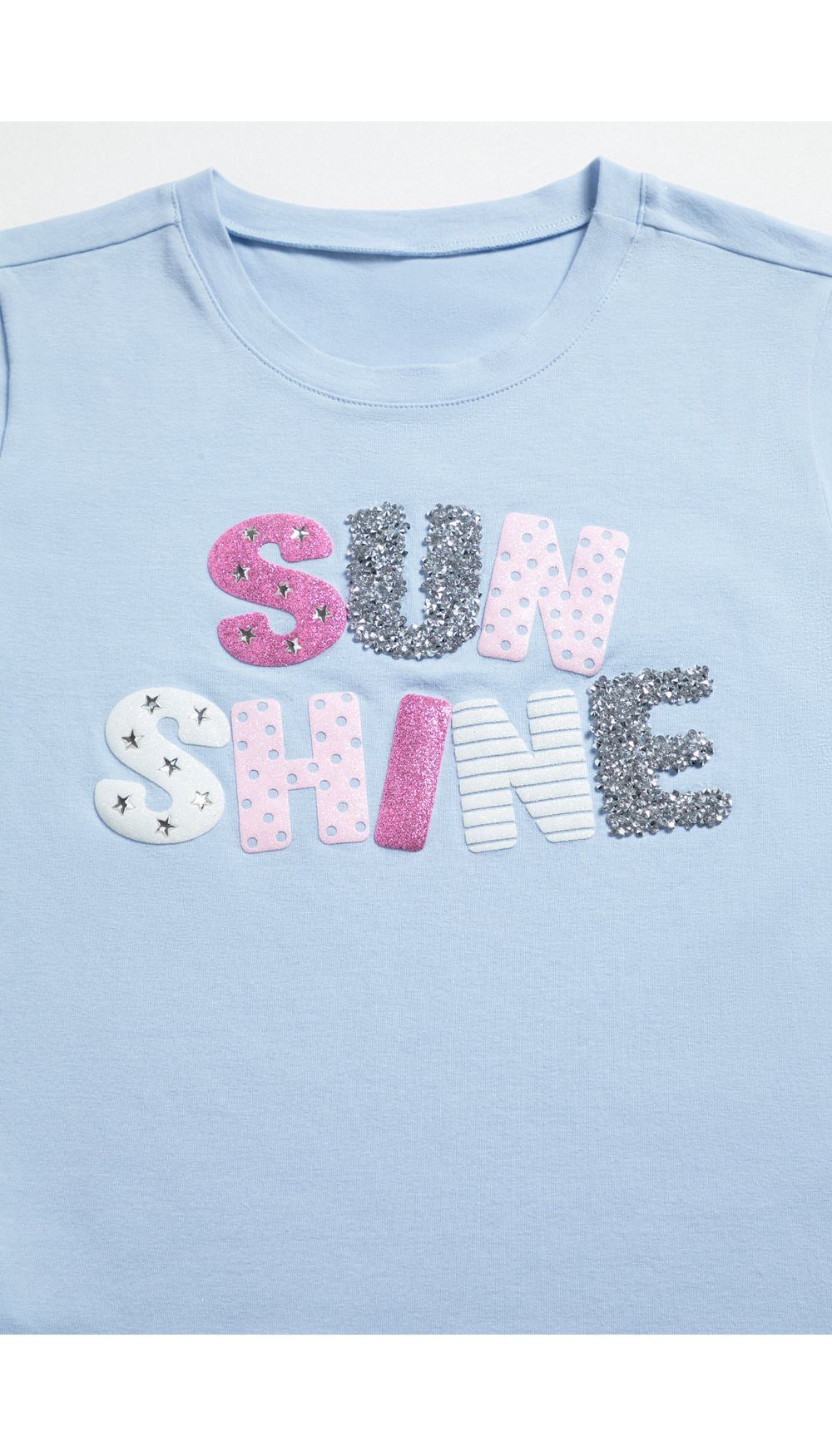 Camiseta estampada con apliques para niñ