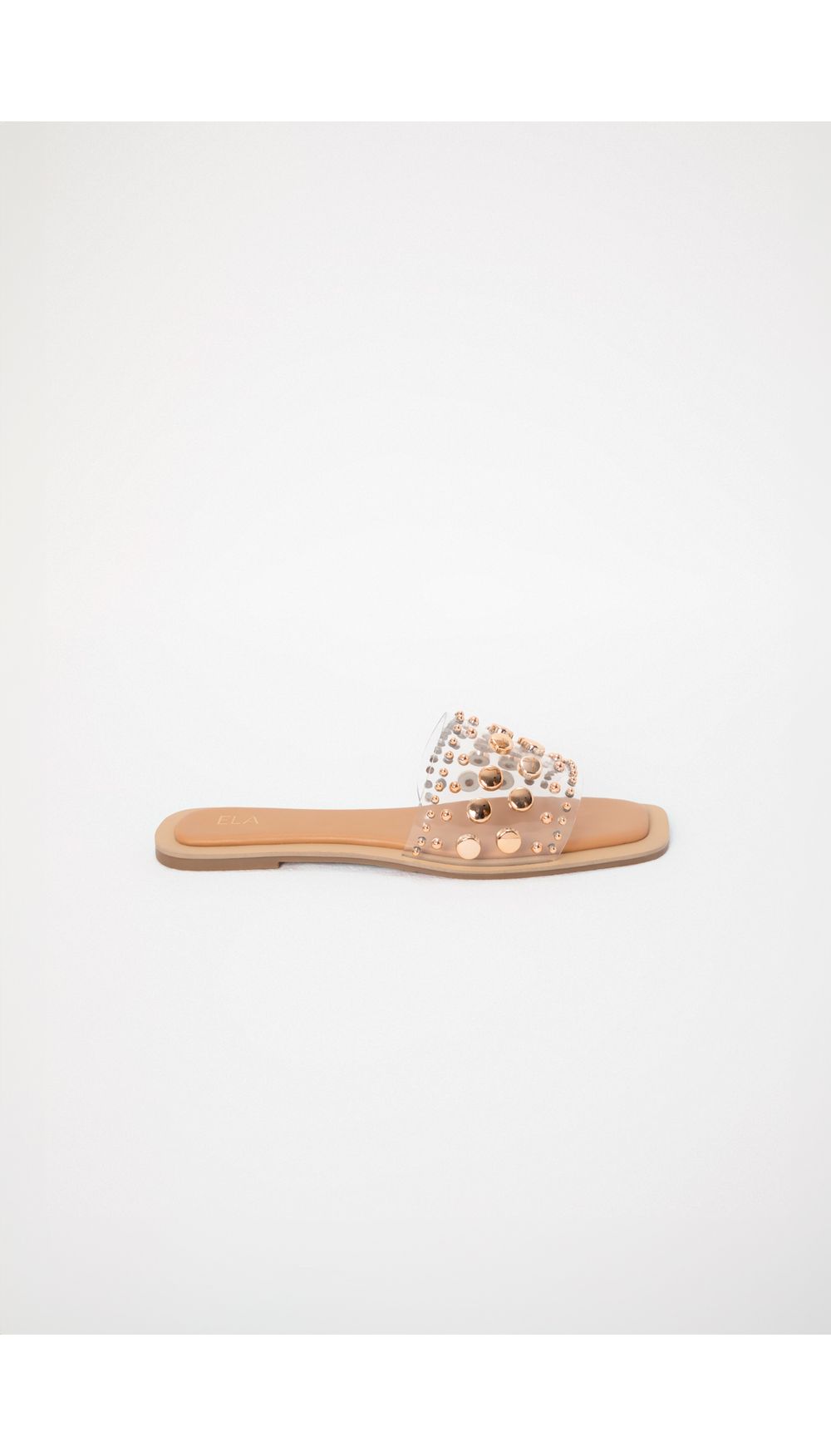 Sandalia plana con taches