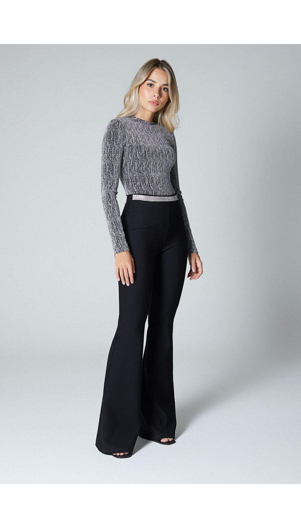 Leggings campana para mujer tiro alto
