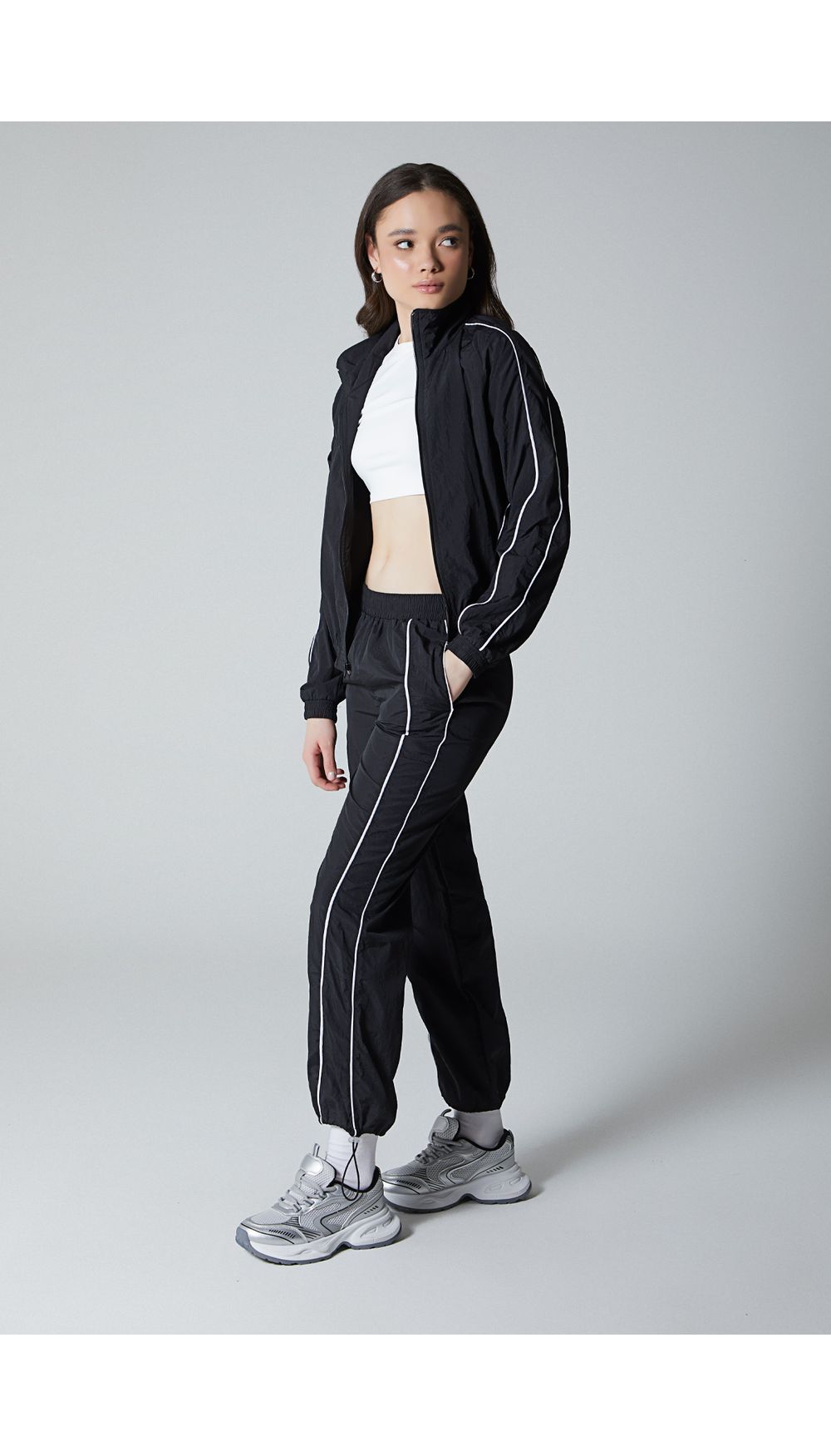 Parachute con elastico en cintura  sesgos en costados para mujer