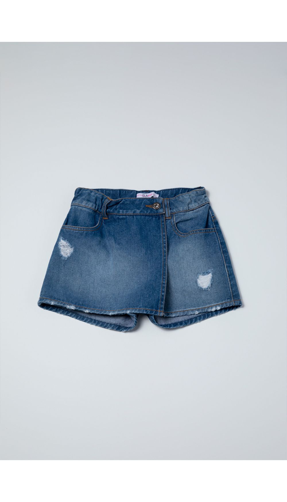 Falda short niña tiro alto