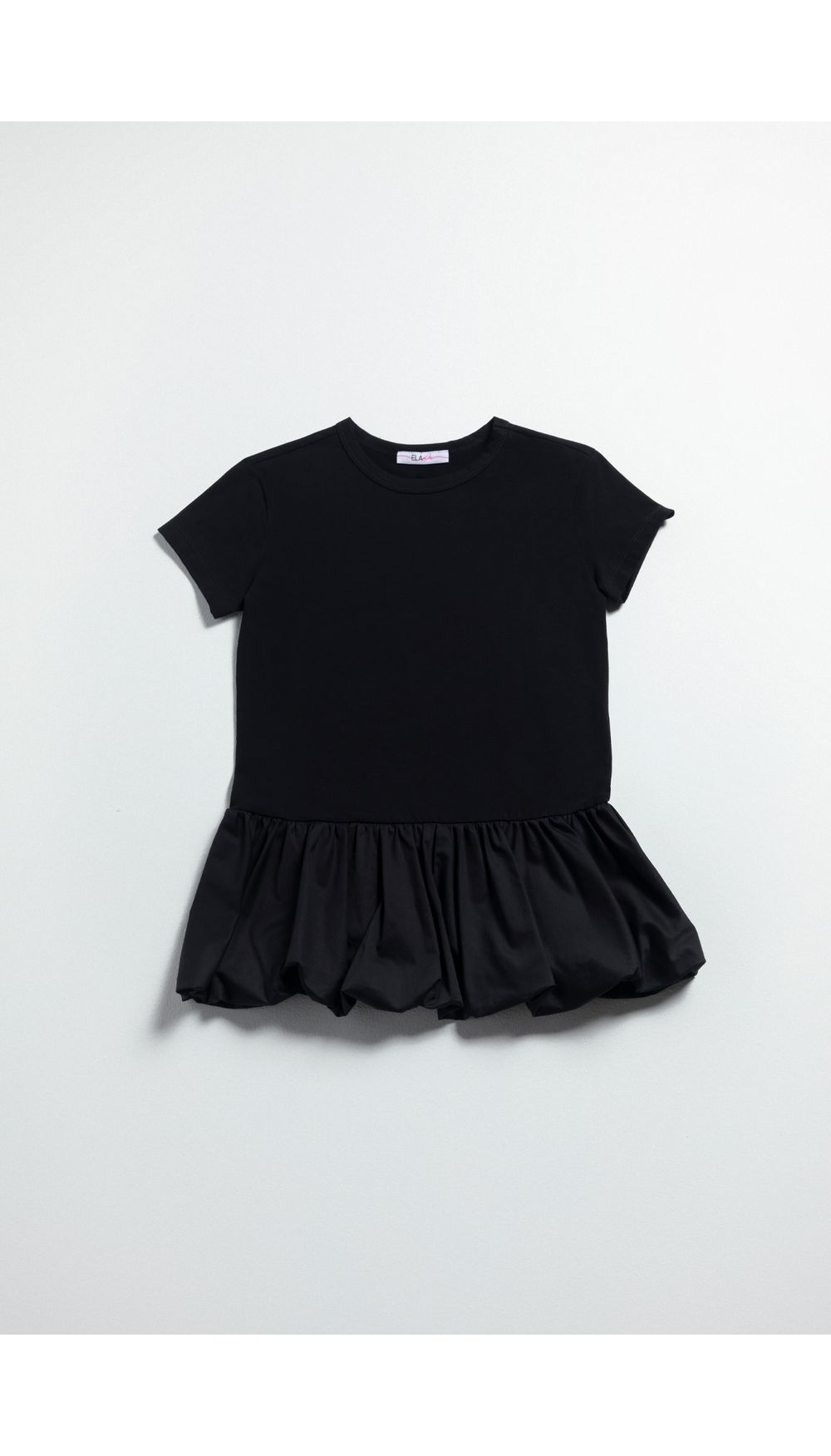 Vestido manga corta estilo globo para niña