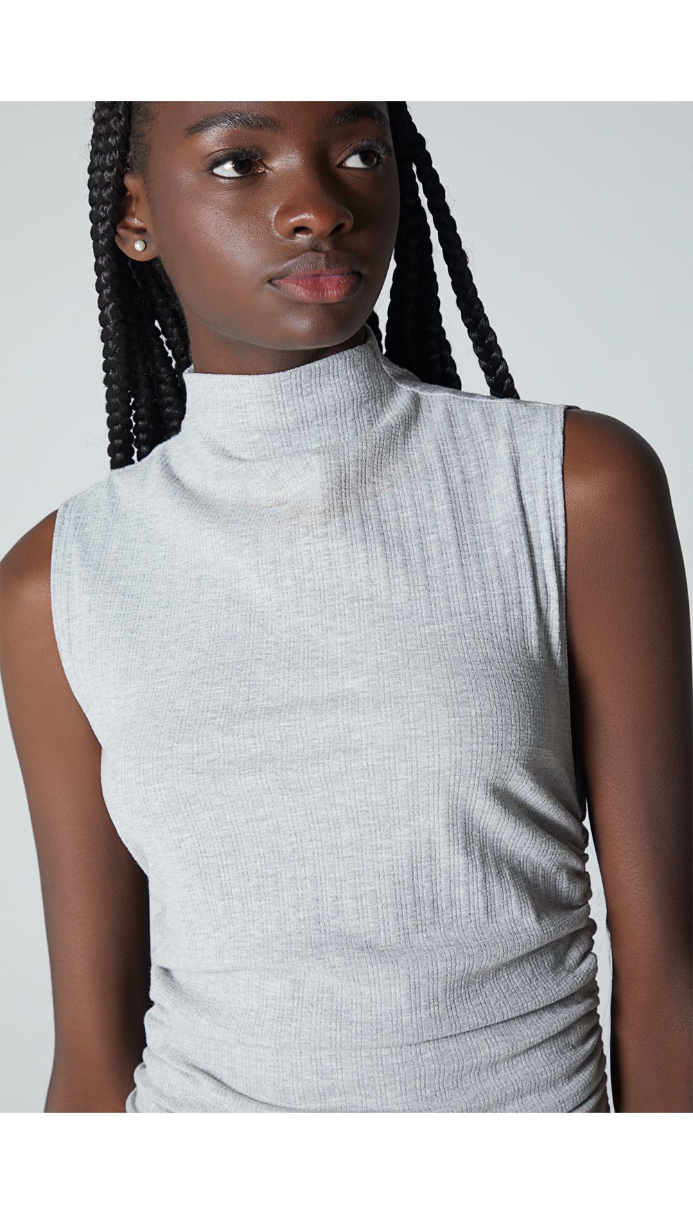 Vestido manga corta tipo columna para mu