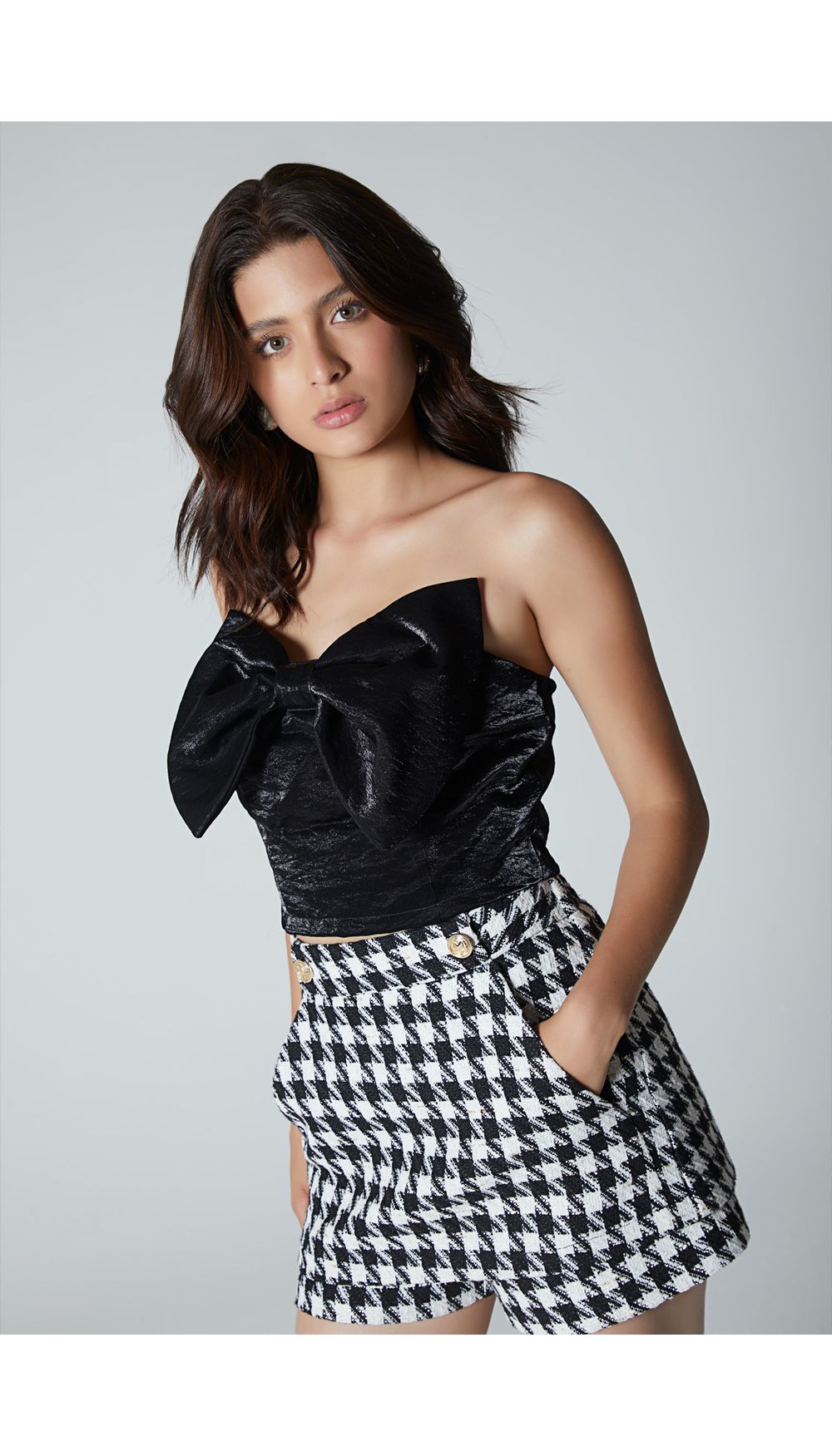 Blusa crop para mujer strapless