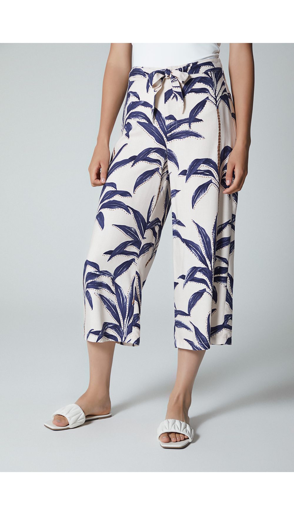Pantalon culotte para mujer tiro alto