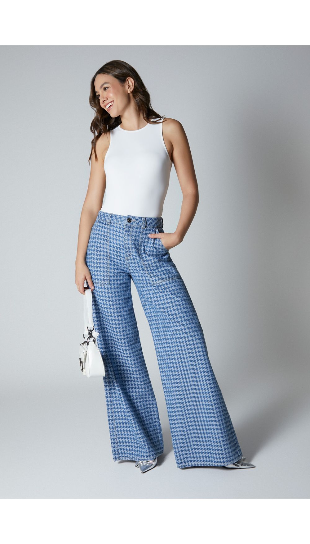 Jean  para mujer  tiro bajo palazo