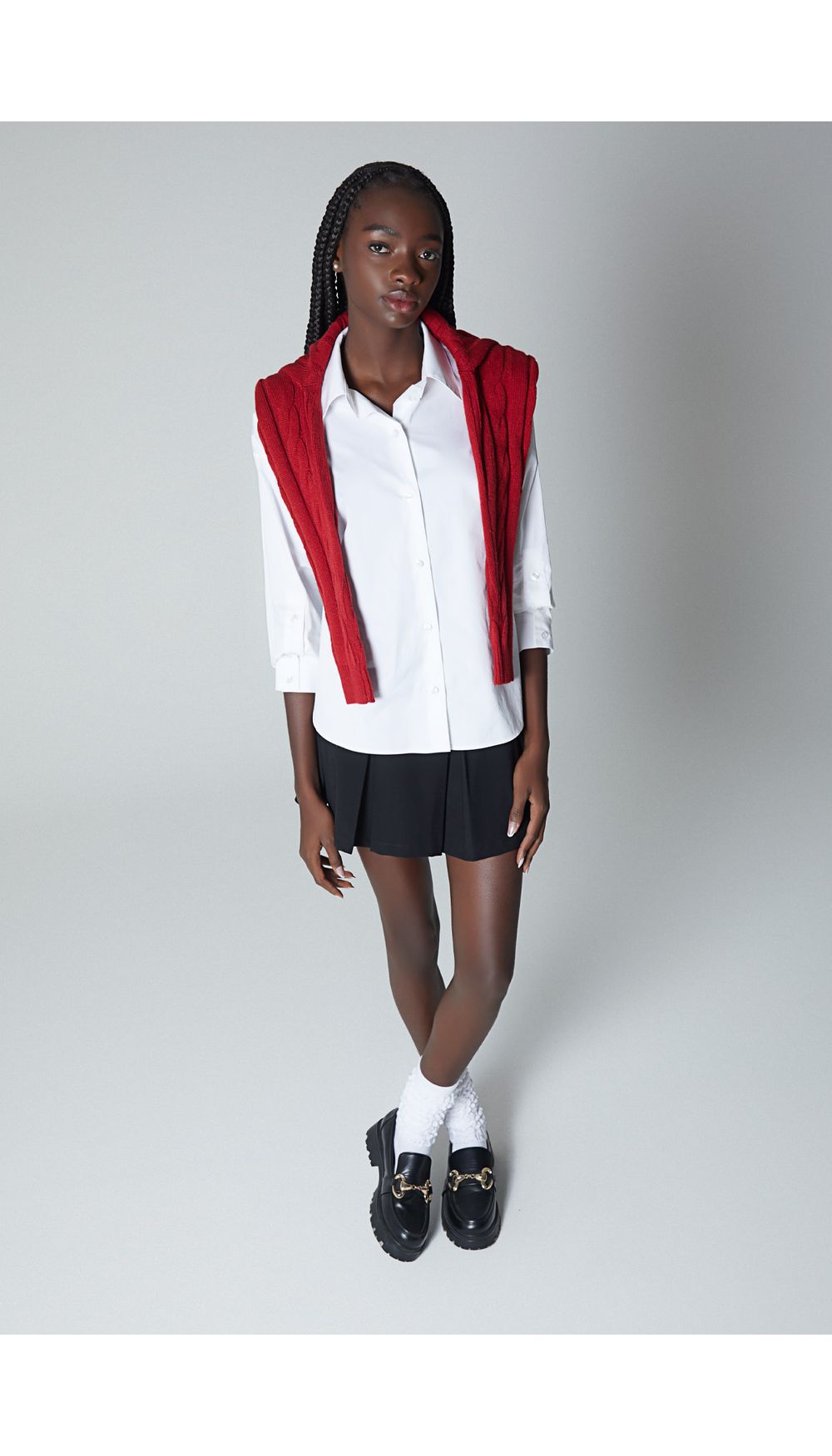 Blusa camisera para mujer manga larga