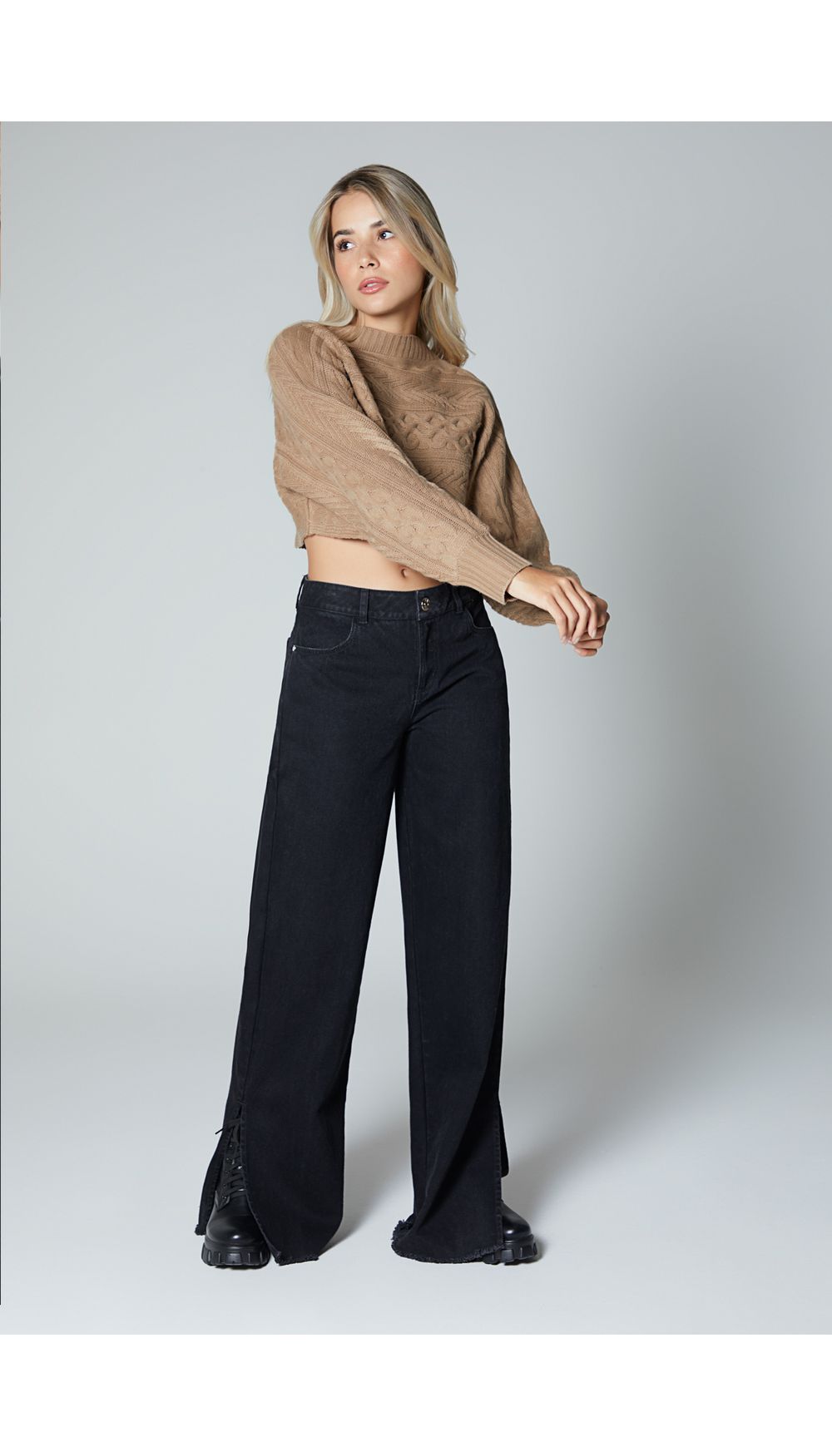 Buso para mujer tejido largo crop