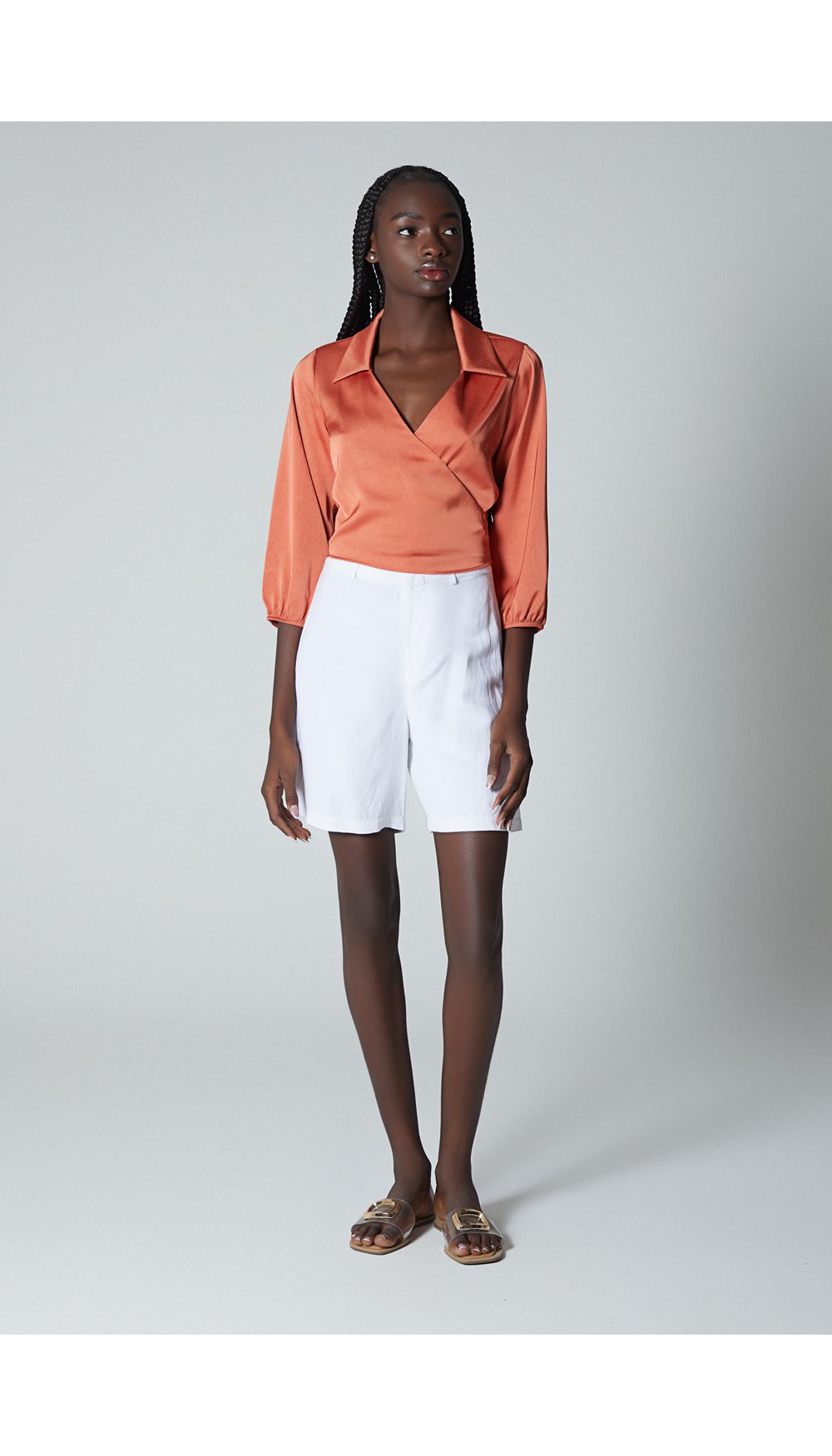 Blusa manga tres cuartos para mujer