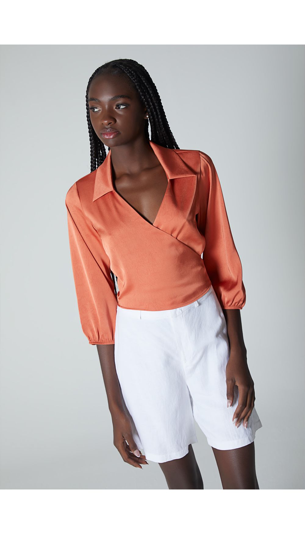 Blusa manga tres cuartos para mujer