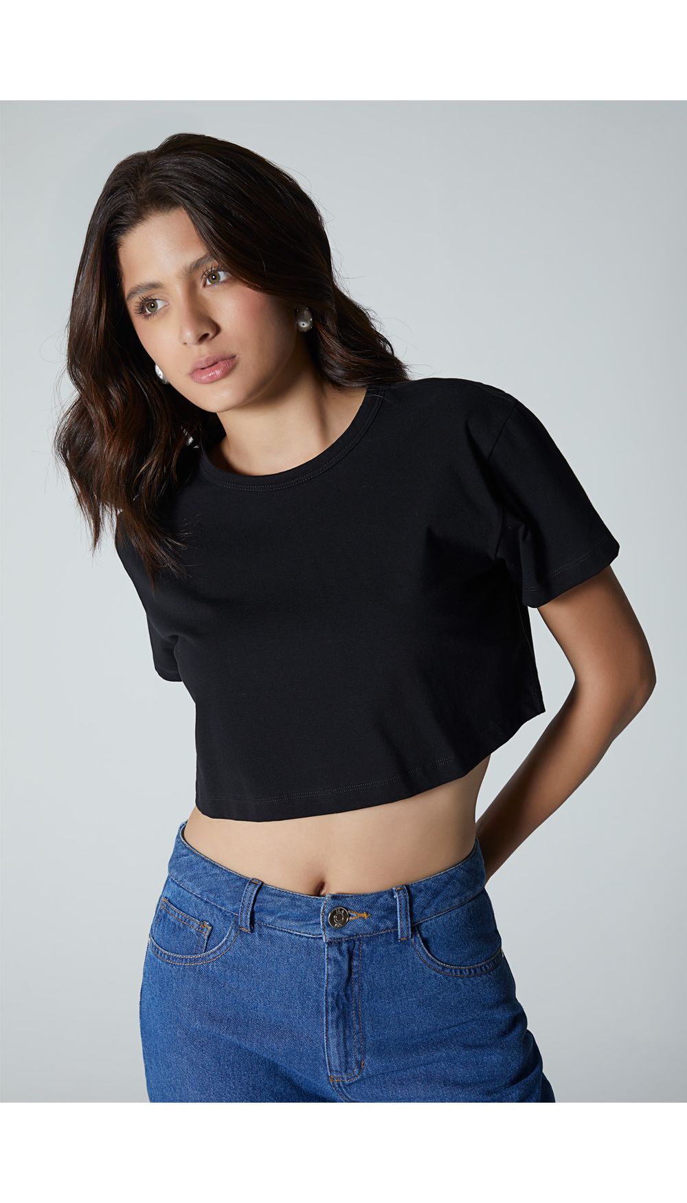 Camiseta tipo boxy para mujer