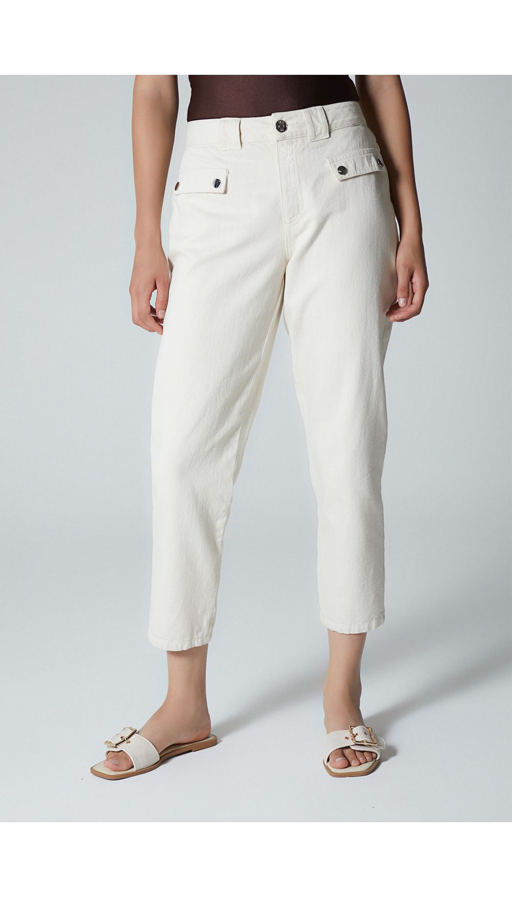 Jean para mujer  tiro medio mom fit