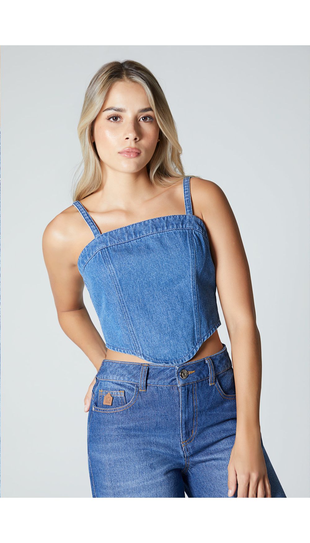Blusa crop  para mujer de tiras