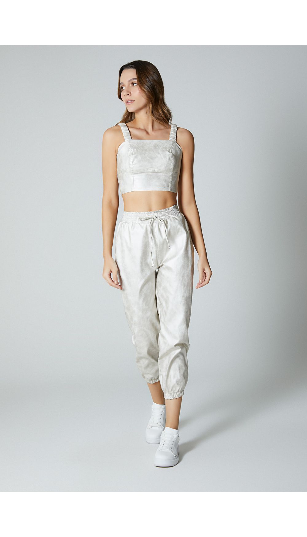 Blusa crop para mujer de tiras
