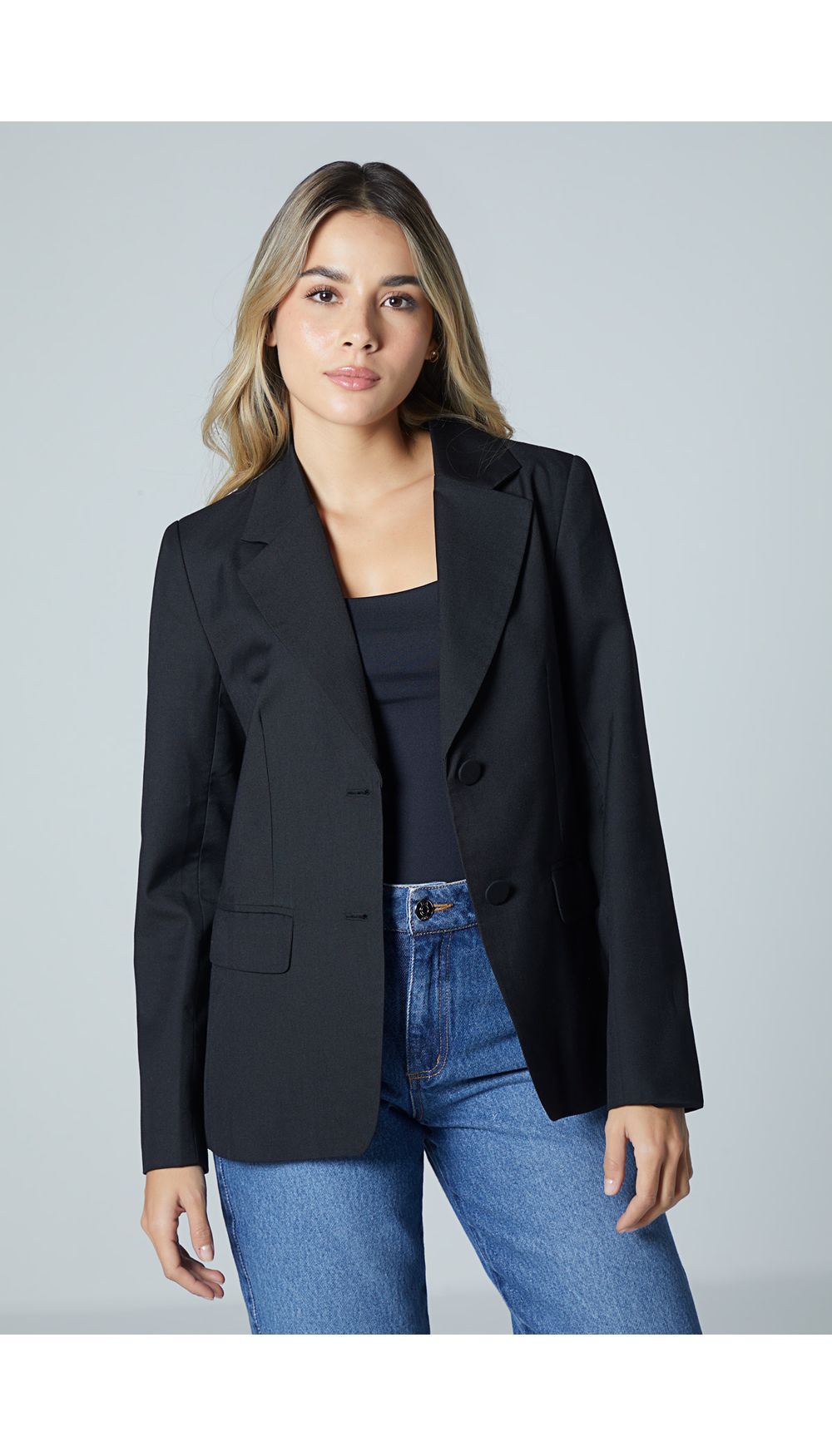 Blazer manga larga oversize para mujer