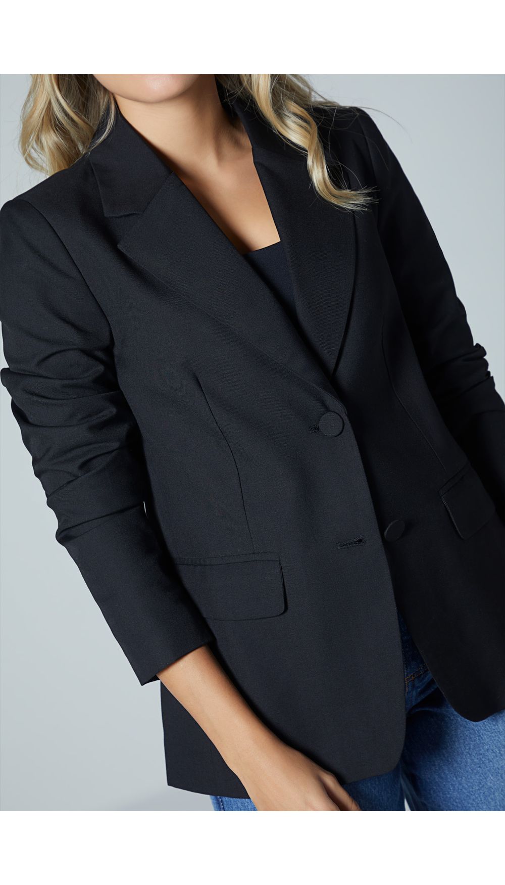Blazer manga larga oversize para mujer