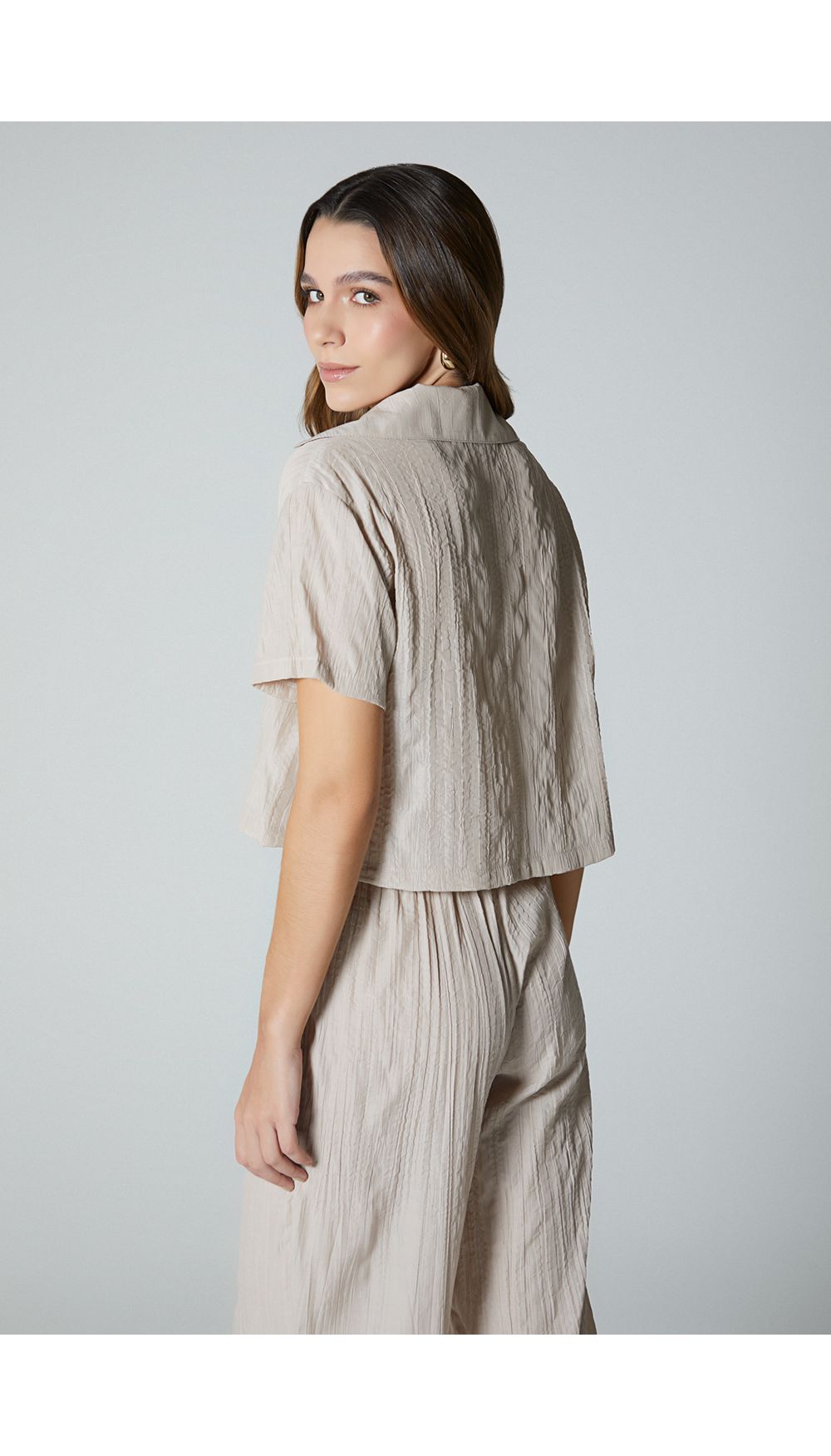 Camisera crop para mujer manga corta