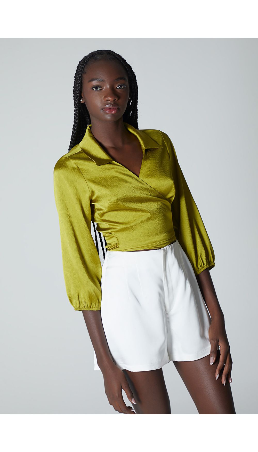 Blusa manga tres cuartos para mujer