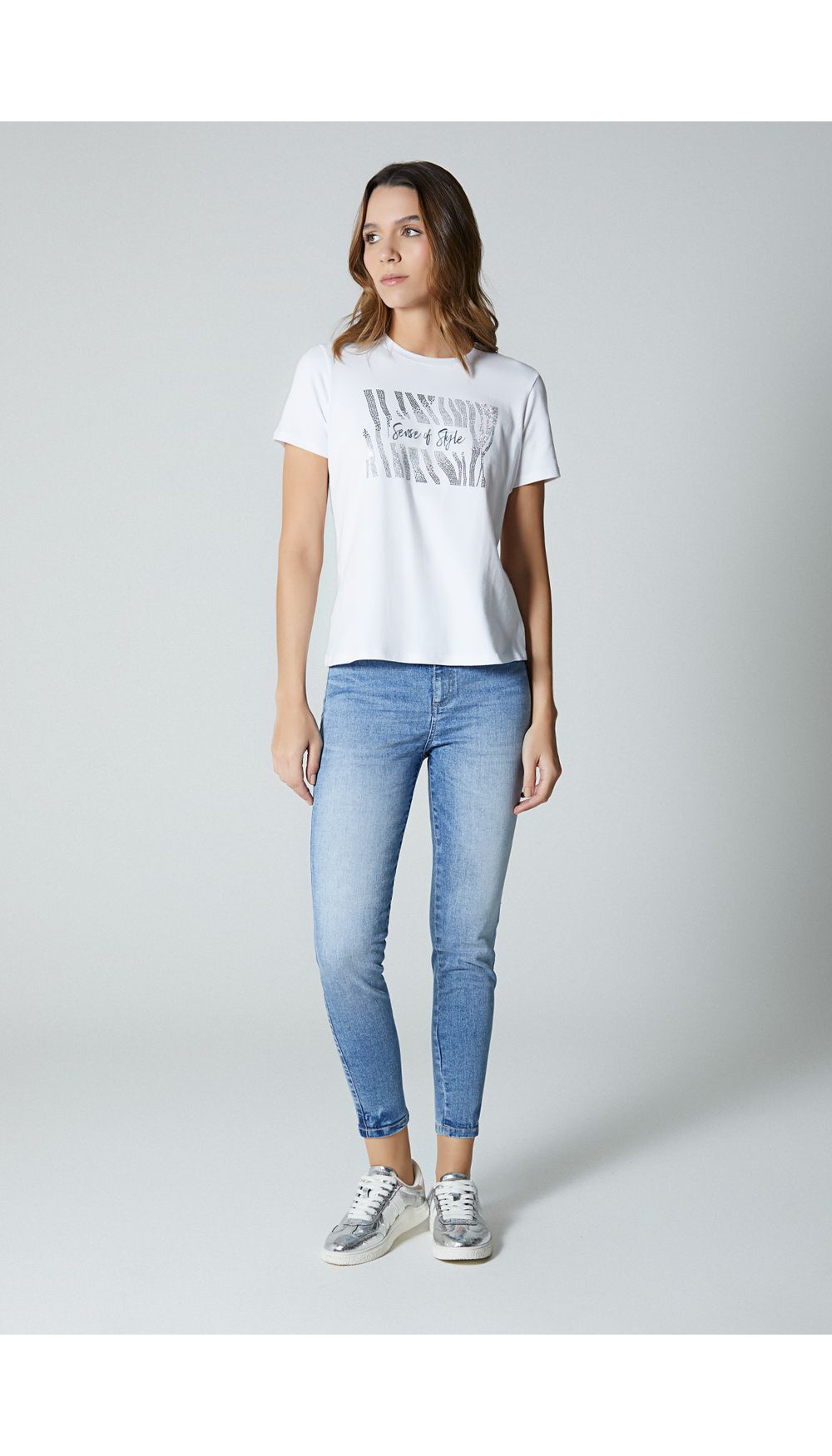Jean para mujer tiro alto  skinny