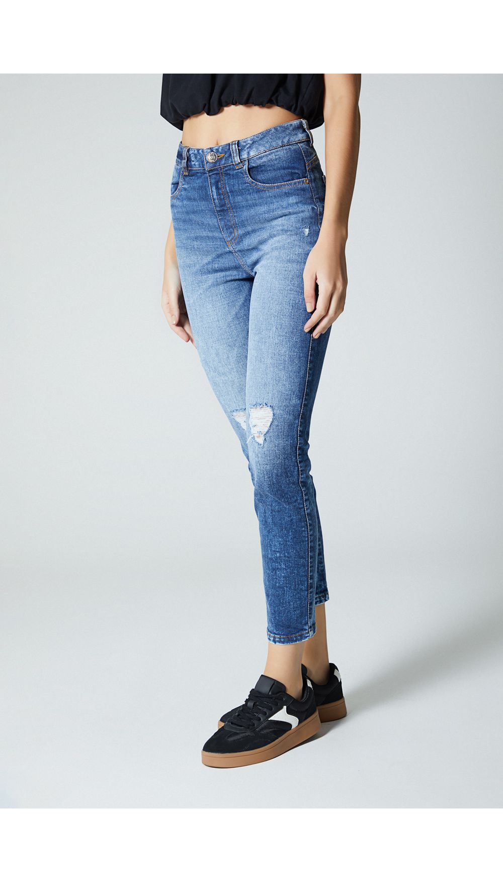 Jean para mujer tiro alto skinny