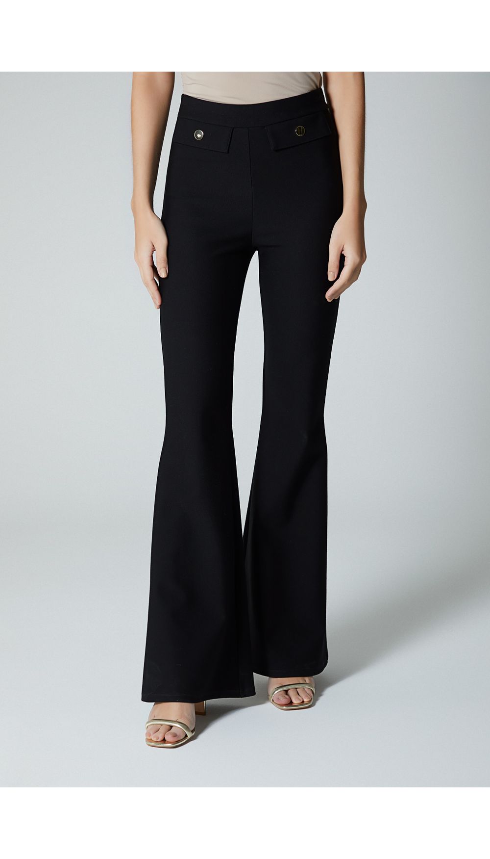 Leggings campana para mujer tiro alto
