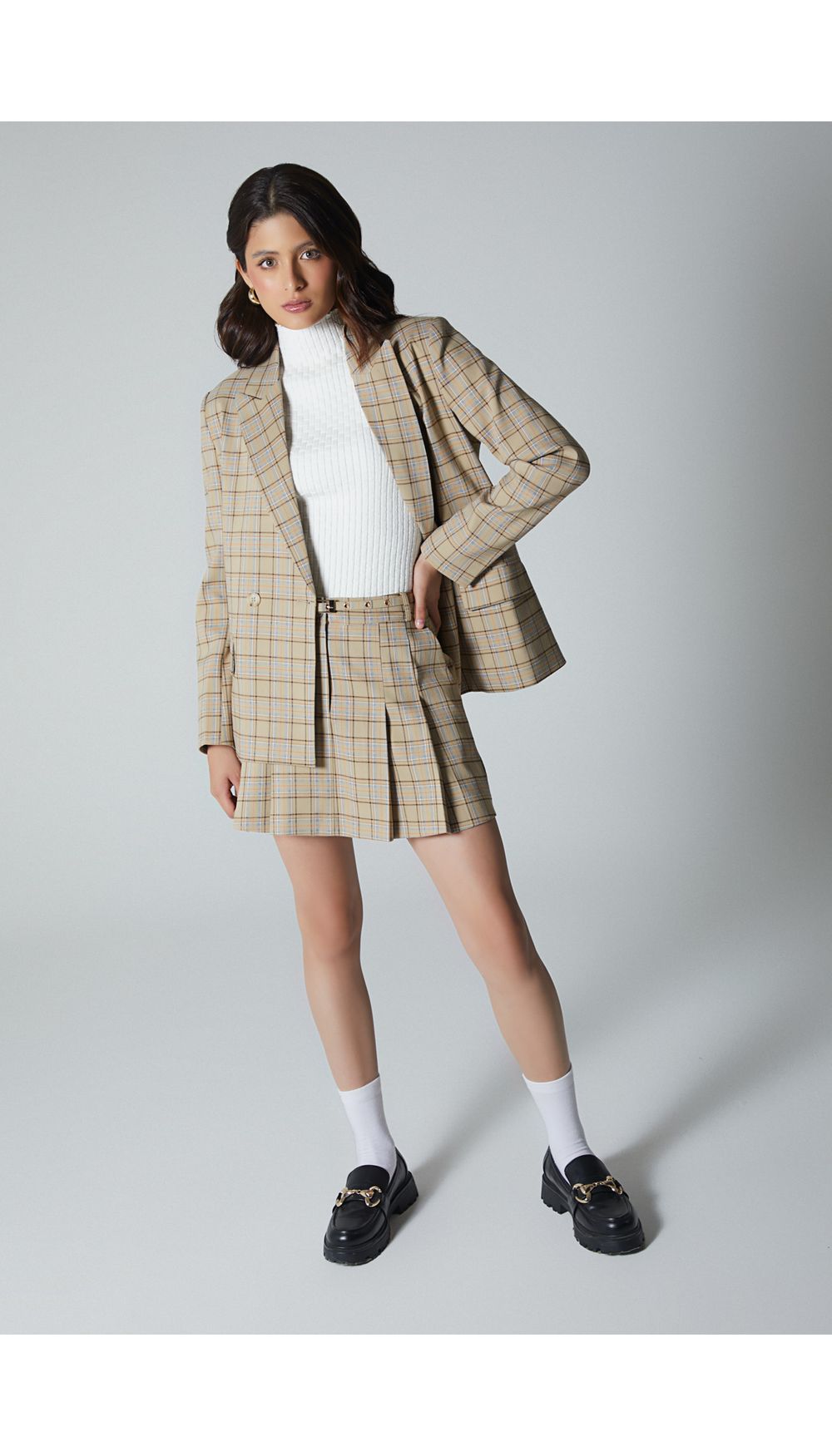 Blazer manga larga estampado para mujer