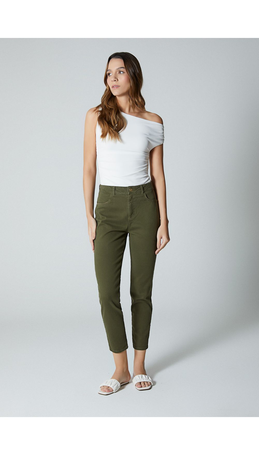 Jean skinny con foil para mujer