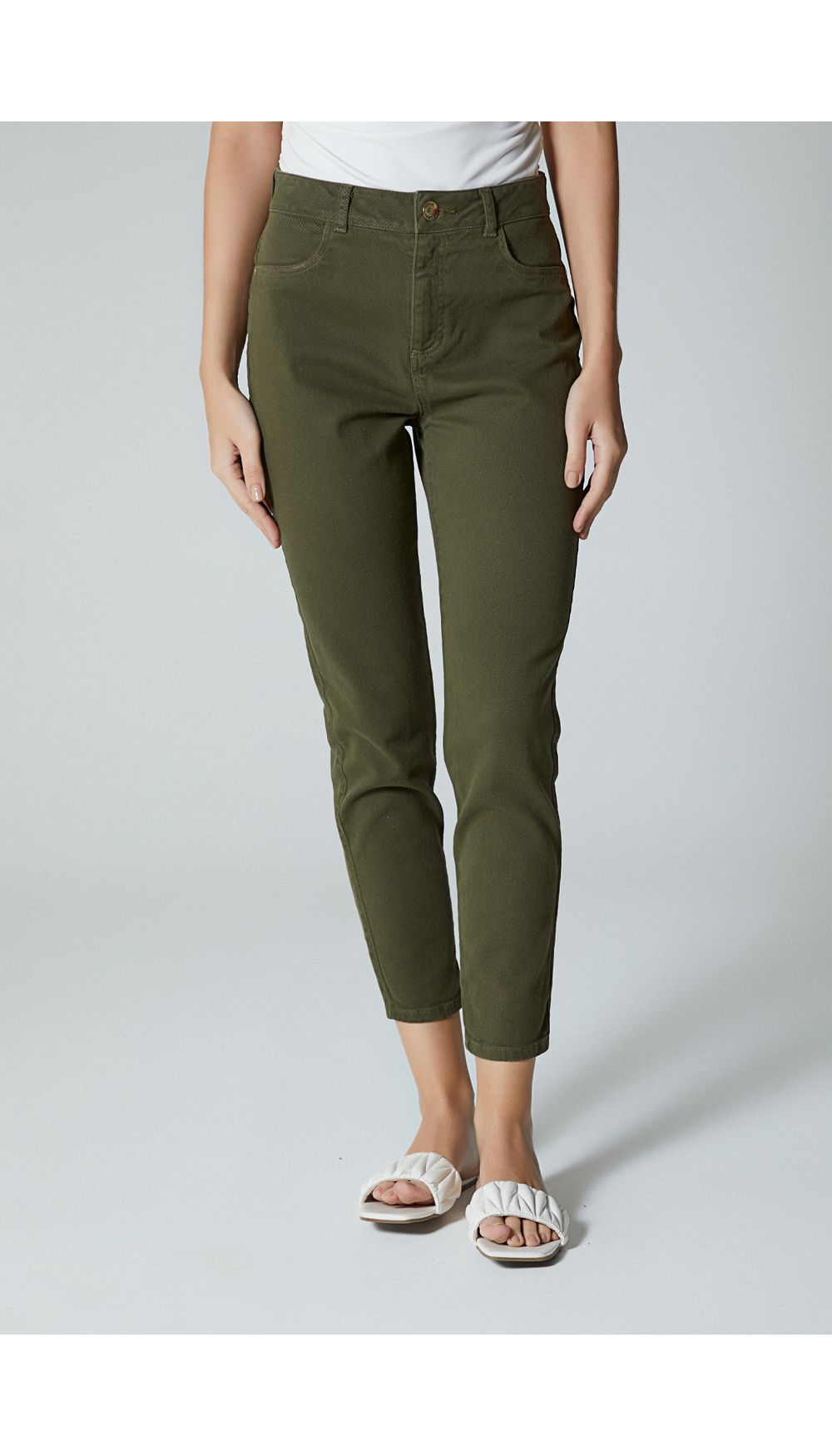Jean skinny con foil para mujer