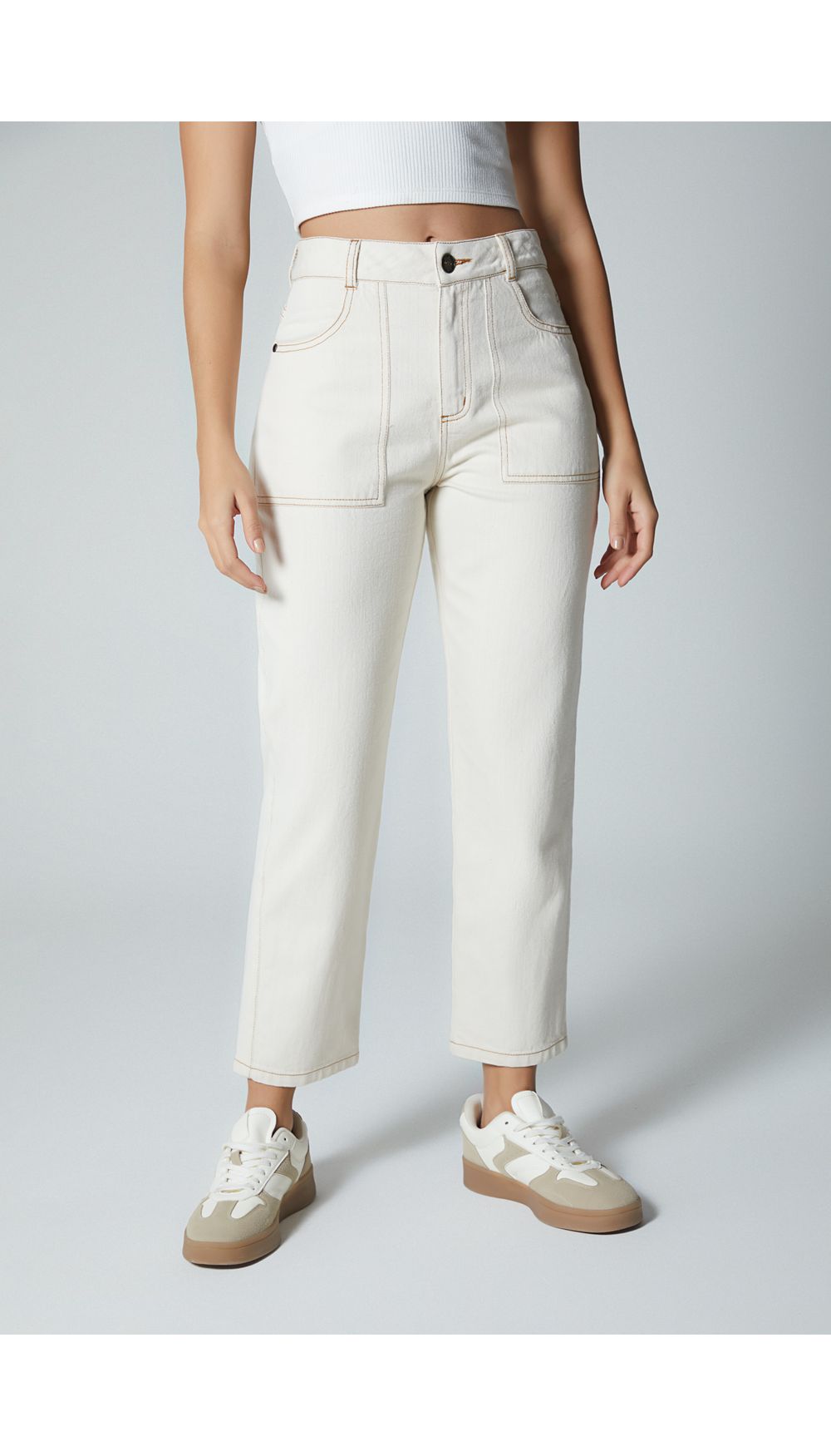 Jean  para mujer  medio  boyfriend con d