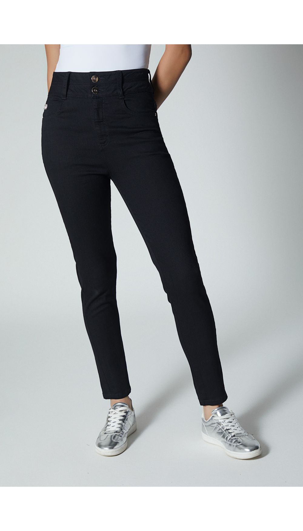 Jean para mujer tiro alto alto  skinny