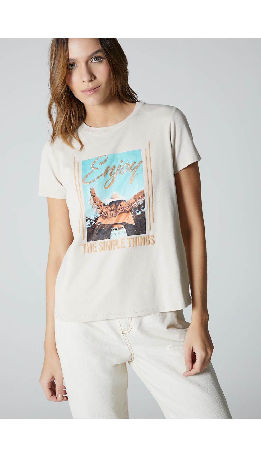 Camiseta estampada para mujer
