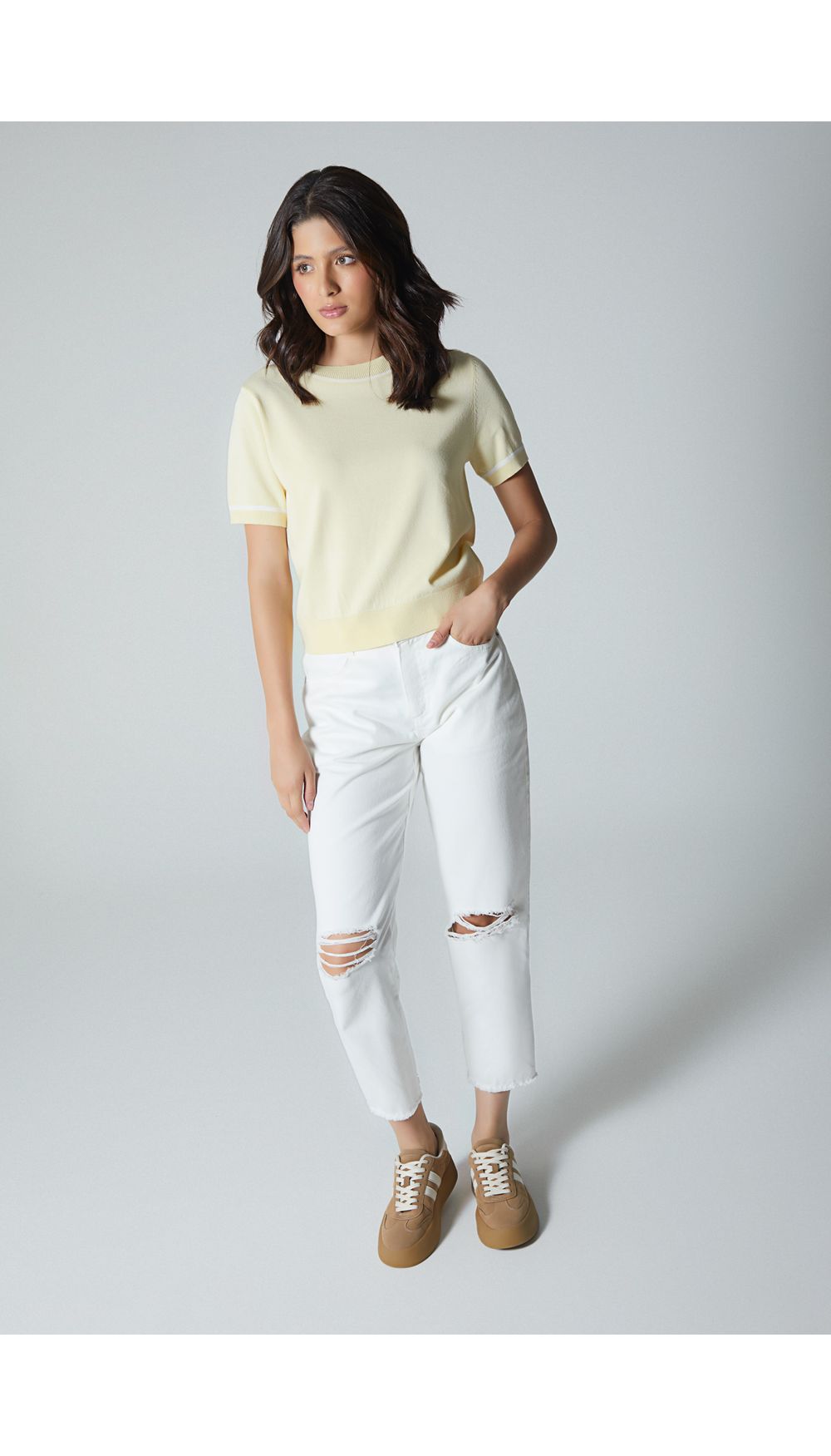 Blusa manga corta para mujer