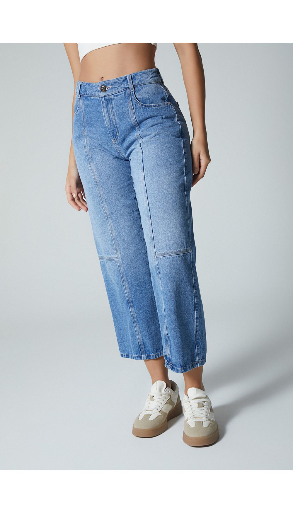 Jean  para mujer tiro medio  cropped