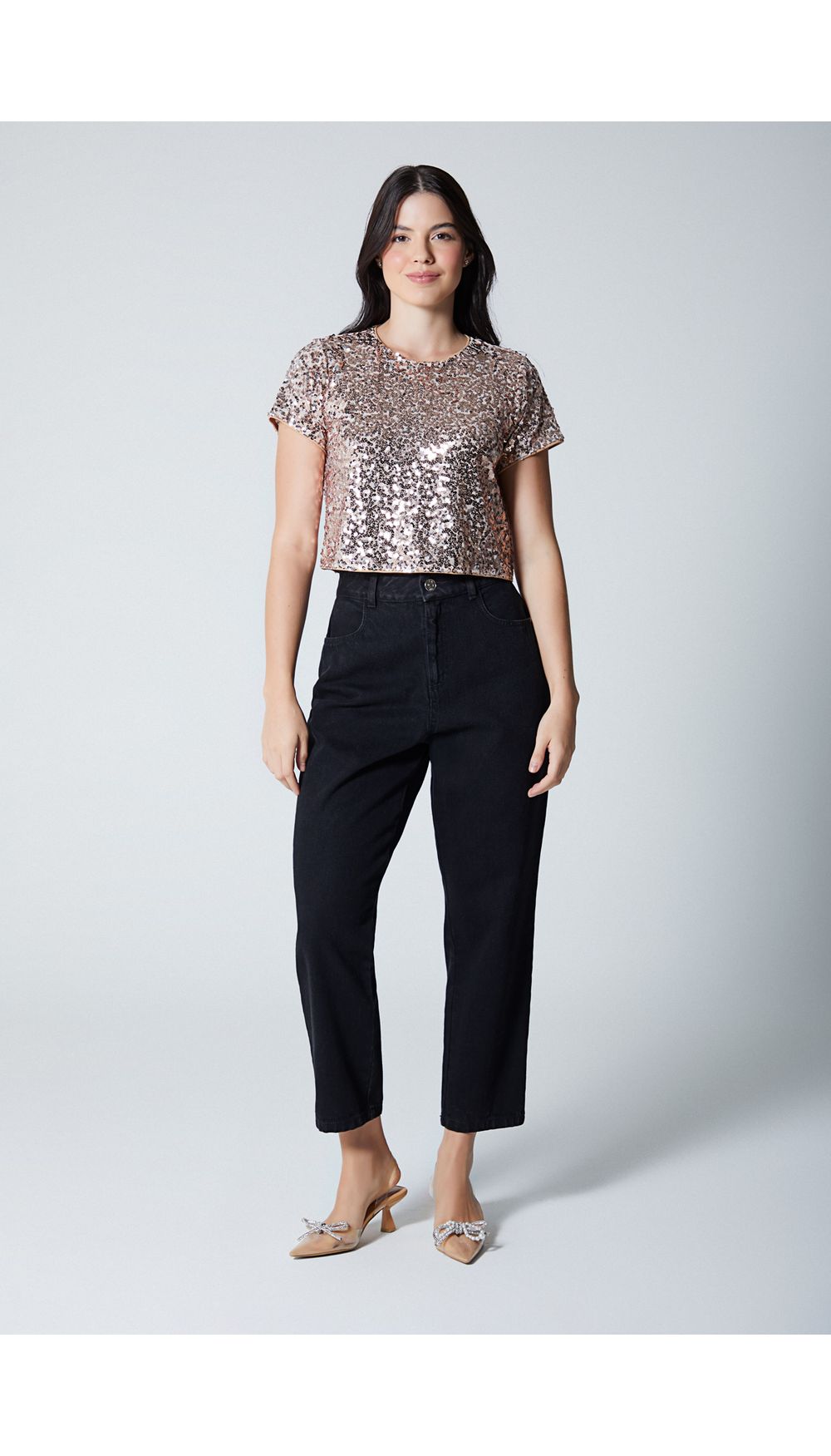 Camiseta tipo boxy para mujer capsula ca