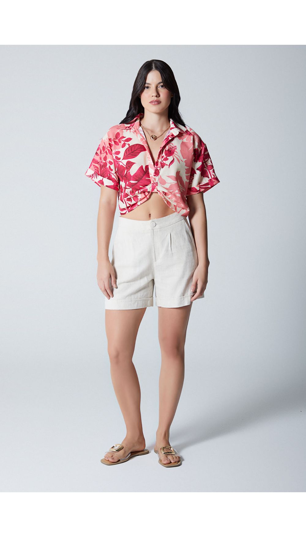 Blusa camisera manga corta